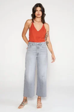 ÉTICA Devon Wide Leg Crop Jeans - Moonstone New Arrivals