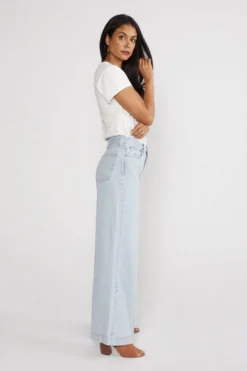 ÉTICA New Arrivals Devon Wide Leg Jeans - Sea Breeze