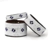 Swahili Coast Design Diamond Dark Blue Beaded Leather Cuff Jewelry
