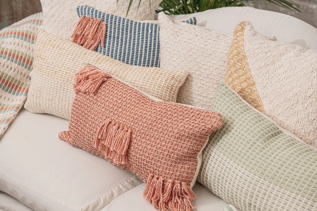 Zuahaza Home Goods Diamond Guayaba Lumbar Pillow Cover With Tassels 5 Zuahaza Home Goods Diamond Guayaba Lumbar Pillow Cover With Tassels