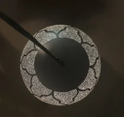 Dounia Home Lighting Najma Trellis Globe Pendant Light - Gunmetal