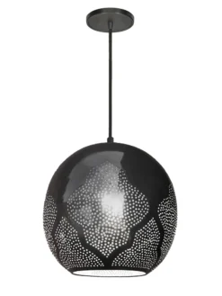 Dounia Home Najma Reversed Pendant Light - Gunmetal Lighting