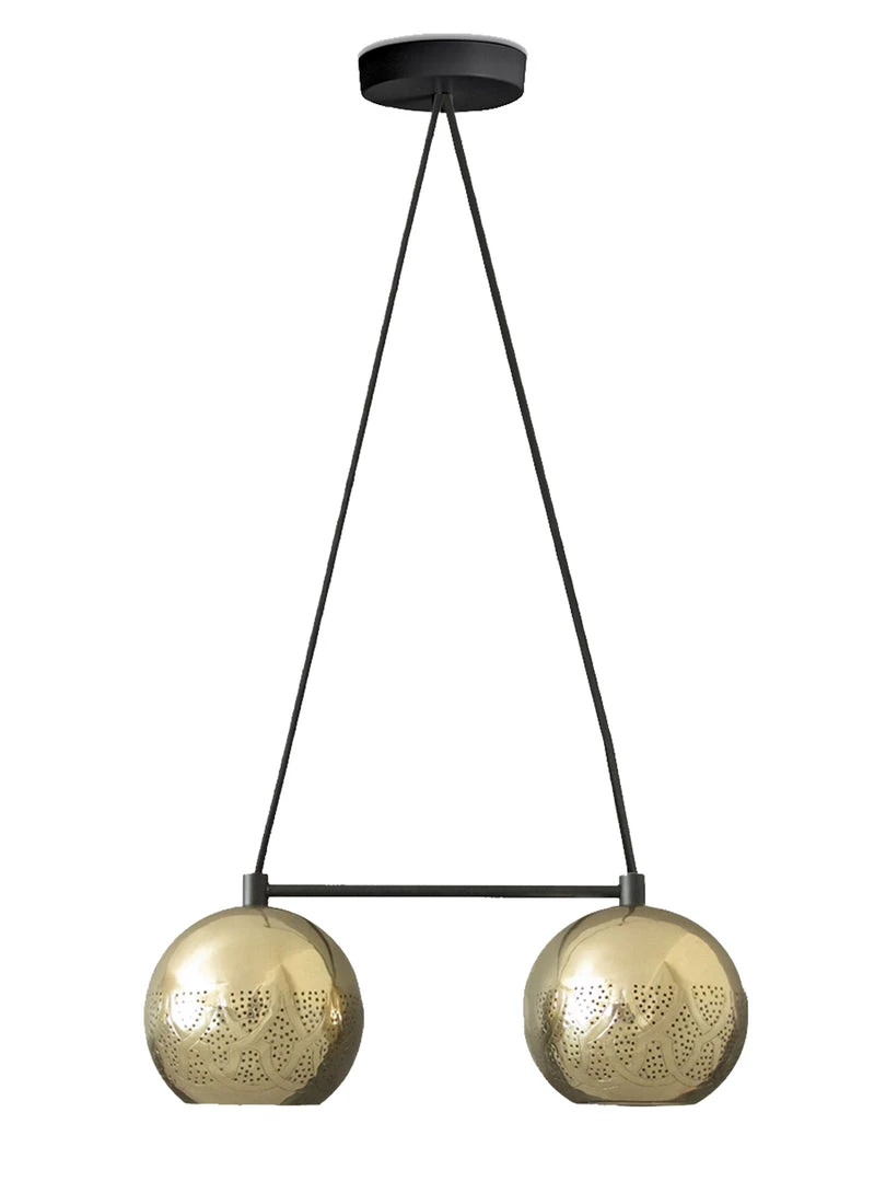 Dounia Home BIPOC Owned Nur Reversed Chandelier - Duel Globe - Silver 6 Dounia Home BIPOC Owned Nur Reversed Chandelier - Duel Globe - Silver