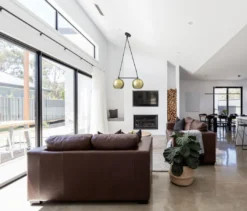 Dounia Home BIPOC Owned Nur Reversed Chandelier - Duel Globe - Silver