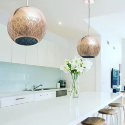 Dounia Home Nur Reversed Pendant Light - Copper Lighting