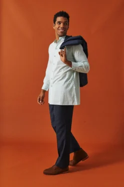 Dushyant Asthana Men's Jaipur Oversized Shirt - Pastel Blue 12 Dushyant Asthana Men's Jaipur Oversized Shirt - Pastel Blue