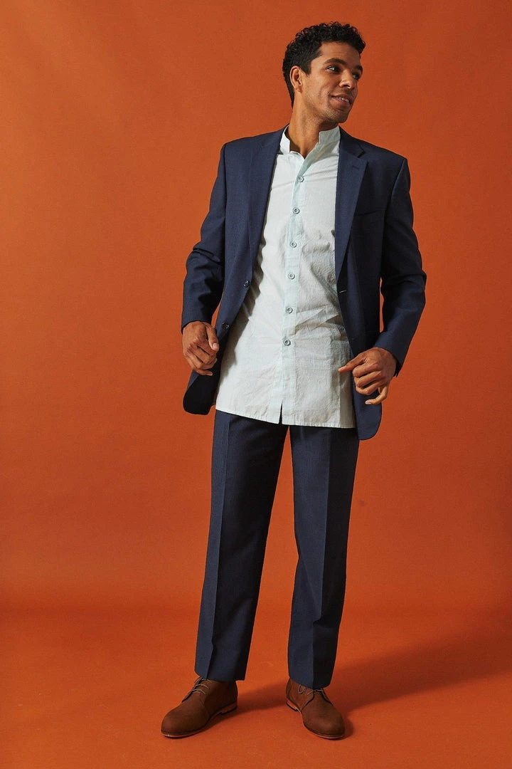 Dushyant Asthana Men's Jaipur Oversized Shirt - Pastel Blue 5 Dushyant Asthana Men's Jaipur Oversized Shirt - Pastel Blue