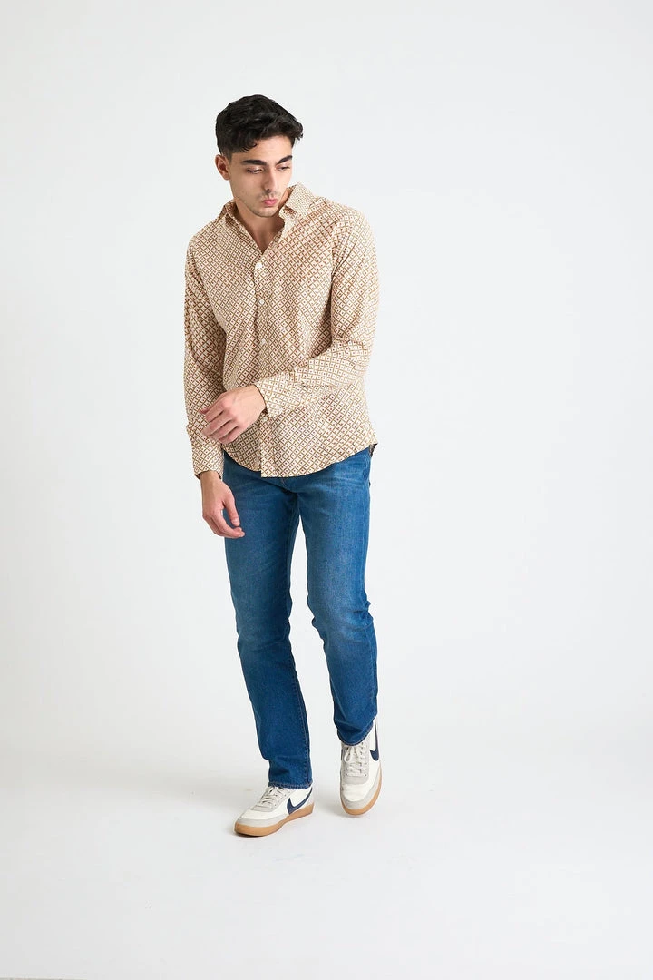 Dushyant Asthana Men's Amir Long Sleeve Shirt - Grid 4 Dushyant Asthana Men's Amir Long Sleeve Shirt - Grid