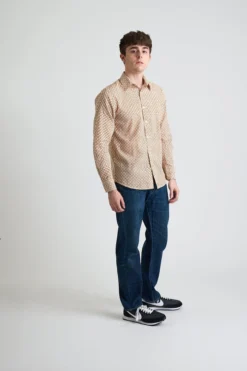 Dushyant Asthana Men's Amir Long Sleeve Shirt - Grid 9 Dushyant Asthana Men's Amir Long Sleeve Shirt - Grid