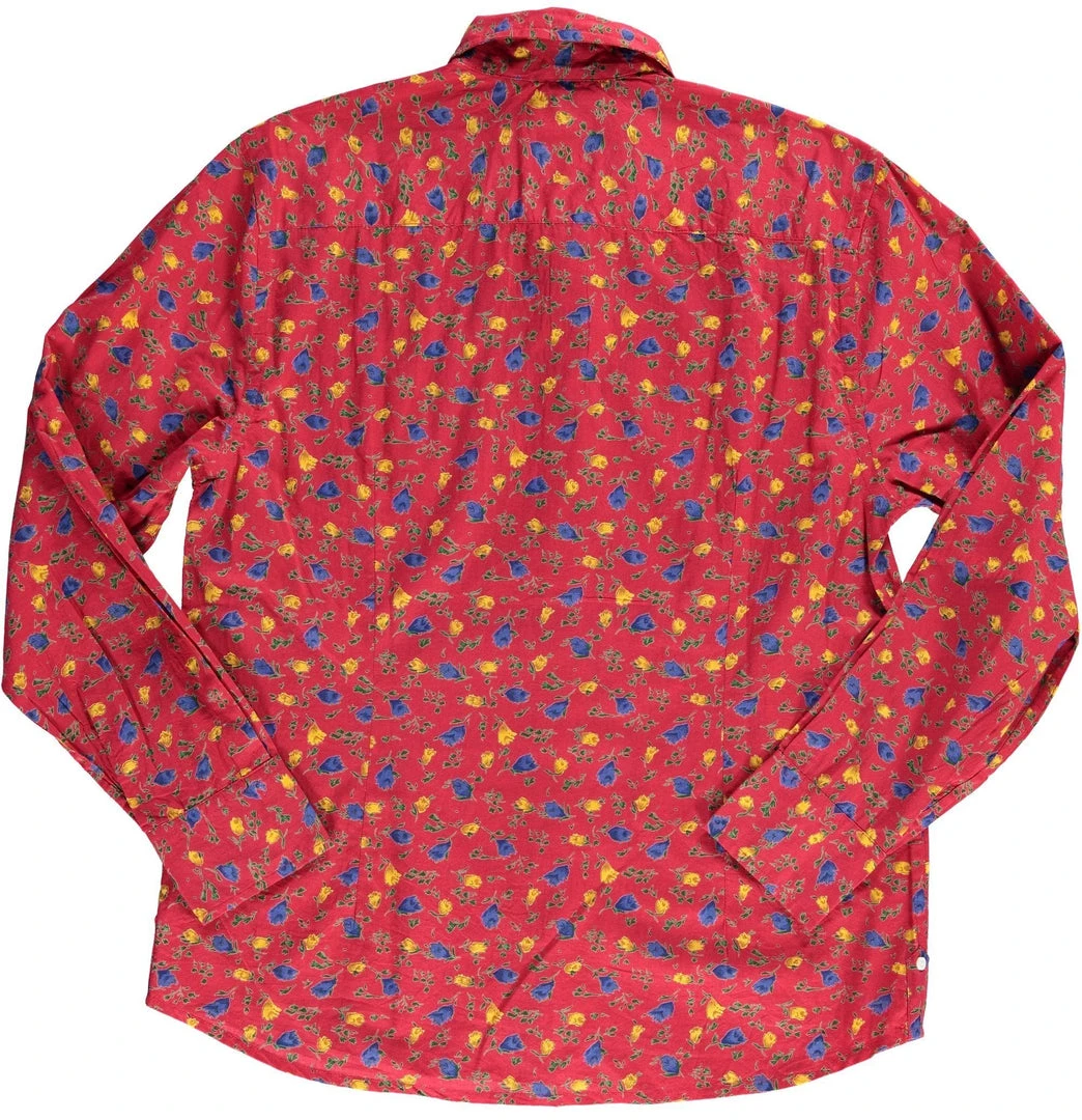 Dushyant Asthana Men's Barrington Shirt - Maroon Floral Print 6 Dushyant Asthana Men's Barrington Shirt - Maroon Floral Print