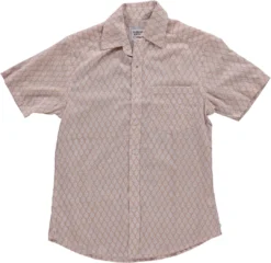 Dushyant Asthana Men's Folk Short Sleeve Shirt - Leaf Motif