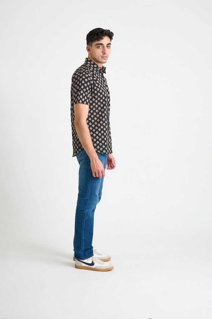 Dushyant Asthana Men's Prat Short Sleeve Shirt - Black Motif 5 Dushyant Asthana Men's Prat Short Sleeve Shirt - Black Motif