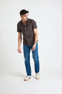 Dushyant Asthana Men's Prat Short Sleeve Shirt - Spades