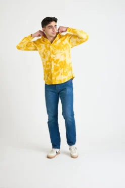Dushyant Asthana Men's Amir Long Sleeve Shirt - Citrus 9 Dushyant Asthana Men's Amir Long Sleeve Shirt - Citrus