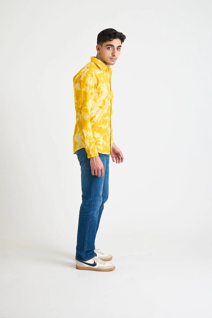 Dushyant Asthana Men's Amir Long Sleeve Shirt - Citrus 5 Dushyant Asthana Men's Amir Long Sleeve Shirt - Citrus