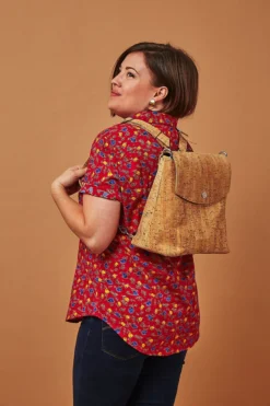 Dushyant Asthana Men's Folk Short Sleeve Shirt - Maroon