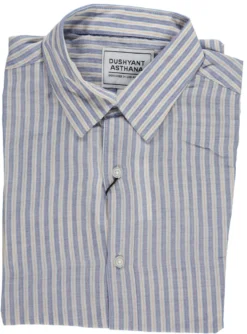 Dushyant Asthana Men's Amir Shirt - Blue Stripes