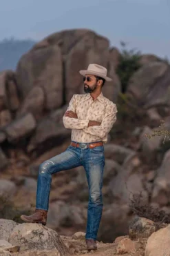 Dushyant Asthana Men's Bandit Western Shirt - Nomad Print