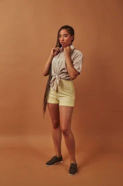 Dushyant Asthana Men's Folk Short Sleeve Shirt - Leaf Motif