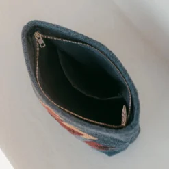 MZ Fair Trade Eagle Wool Clutch Bag