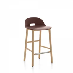 Emeco Alfi Recycled Low Back Counter Stool - Ash Furniture