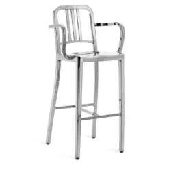 Emeco Furniture Navy Recycled Barstool With Arms