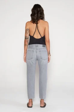 ÉTICA New Arrivals Rhea Midrise Straight Crop Jean - Moonstone