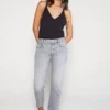ÉTICA New Arrivals Rhea Midrise Straight Crop Jean - Moonstone
