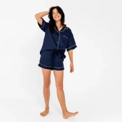 Ettitude Bamboo Lyocell Pajama Shorts - Blue Nights Best Sellers