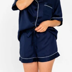 Ettitude Bamboo Lyocell Pajama Shorts - Blue Nights Best Sellers