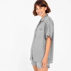 Ettitude Charcoal Bamboo Pajama Shorts - Dove Gray