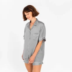 Ettitude Charcoal Bamboo Pajama Shorts - Dove Gray