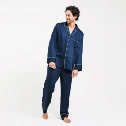 Ettitude Men's Bamboo Lyocell Pajama Pants - Blue Nights 8 Ettitude Men's Bamboo Lyocell Pajama Pants - Blue Nights