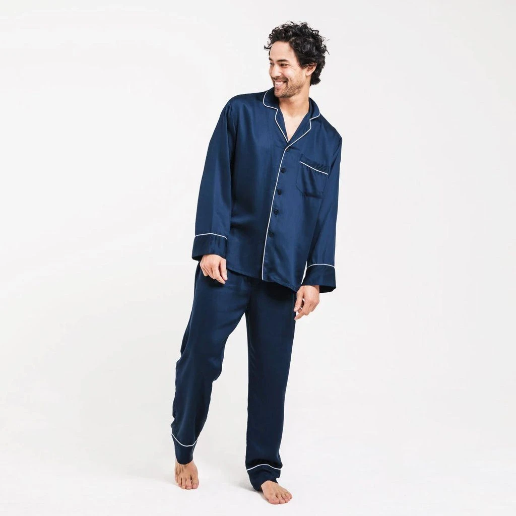 Ettitude Men's Bamboo Lyocell Pajama Pants - Blue Nights 5 Ettitude Men's Bamboo Lyocell Pajama Pants - Blue Nights