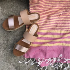 Hilana: Upcycled Cotton Fethiye Upcycled Turkish Towel - Pink 14 Hilana: Upcycled Cotton Fethiye Upcycled Turkish Towel - Pink