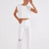 ÉTICA Finn Slim Straight Ankle Jeans - Vintage White New Arrivals