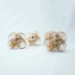 Amara New Arrivals French Braid Bamboo Napkin Ring Set