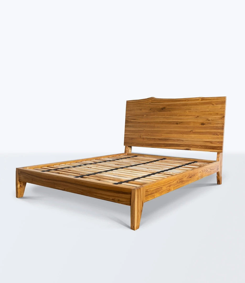 Masaya & Co. Gavilana Live Edge Teak Bed Furniture 3 Masaya & Co. Gavilana Live Edge Teak Bed Furniture