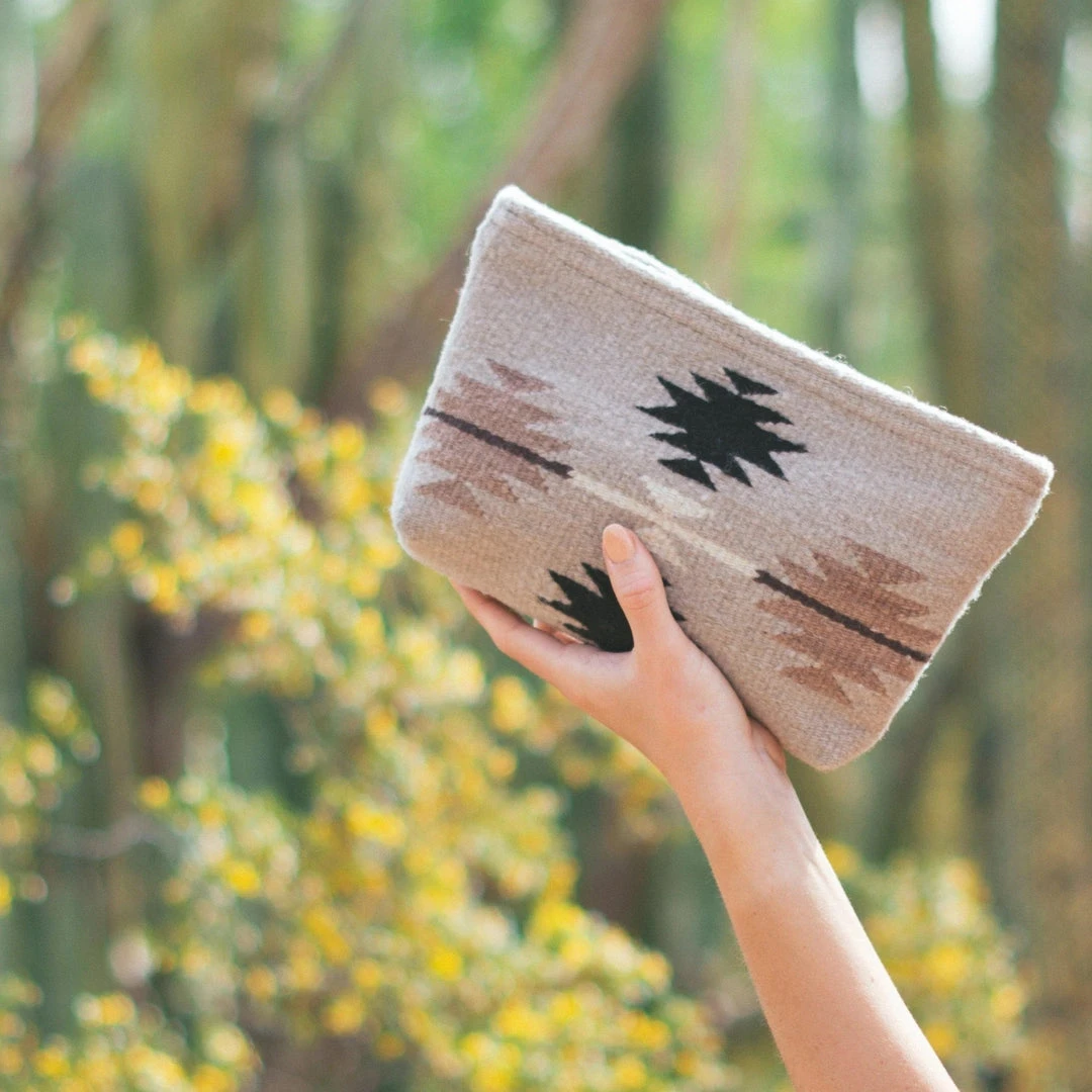 MZ Fair Trade Gemstone Wool Clutch Bag 8 MZ Fair Trade Gemstone Wool Clutch Bag