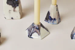 Lauren HB Studio Geo Porcelain Candlestick Holder Set 11 Lauren HB Studio Geo Porcelain Candlestick Holder Set