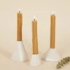 Lauren HB Studio Geo Porcelain Candlestick Holder Set