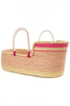Swahili African Modern Moses Bassinet Basket - Primrose