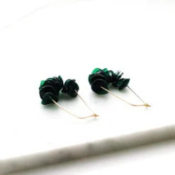 Giulia Letzi + META Jewelry Leona Upcycled Drop Earrings - Dark Green 7 Giulia Letzi + META Jewelry Leona Upcycled Drop Earrings - Dark Green