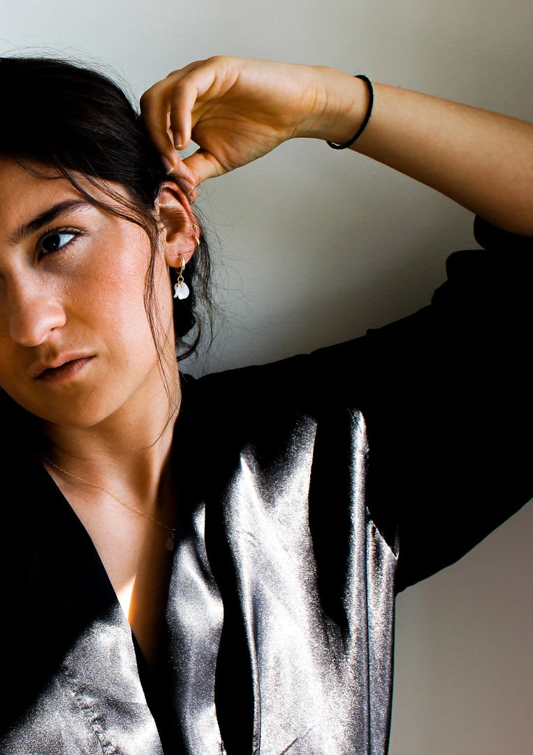 Giulia Letzi + META Jewelry Madre Upcycled Hugger Earrings 5 Giulia Letzi + META Jewelry Madre Upcycled Hugger Earrings