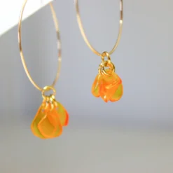 Giulia Letzi + META Jewelry Emma Upcycled Hoop Earrings - Orange