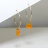 Giulia Letzi + META Jewelry Emma Upcycled Hoop Earrings - Orange 1 Giulia Letzi + META Jewelry Emma Upcycled Hoop Earrings - Orange