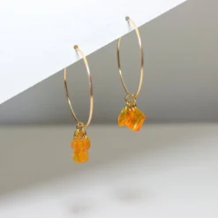 Giulia Letzi + META Jewelry Emma Upcycled Hoop Earrings - Orange
