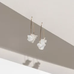 Giulia Letzi + META Jewelry Leona Upcycled Drop Earrings - White