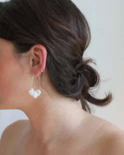 Giulia Letzi + META Jewelry Leona Upcycled Drop Earrings - White