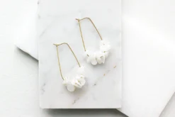Giulia Letzi + META Jewelry Leona Upcycled Drop Earrings - White